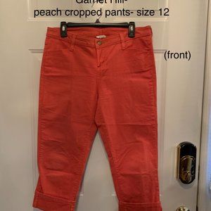 Garnet Hill- peach cropped jeans